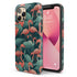 Custom Initials Tropical Pink Flamingos iPhone Case